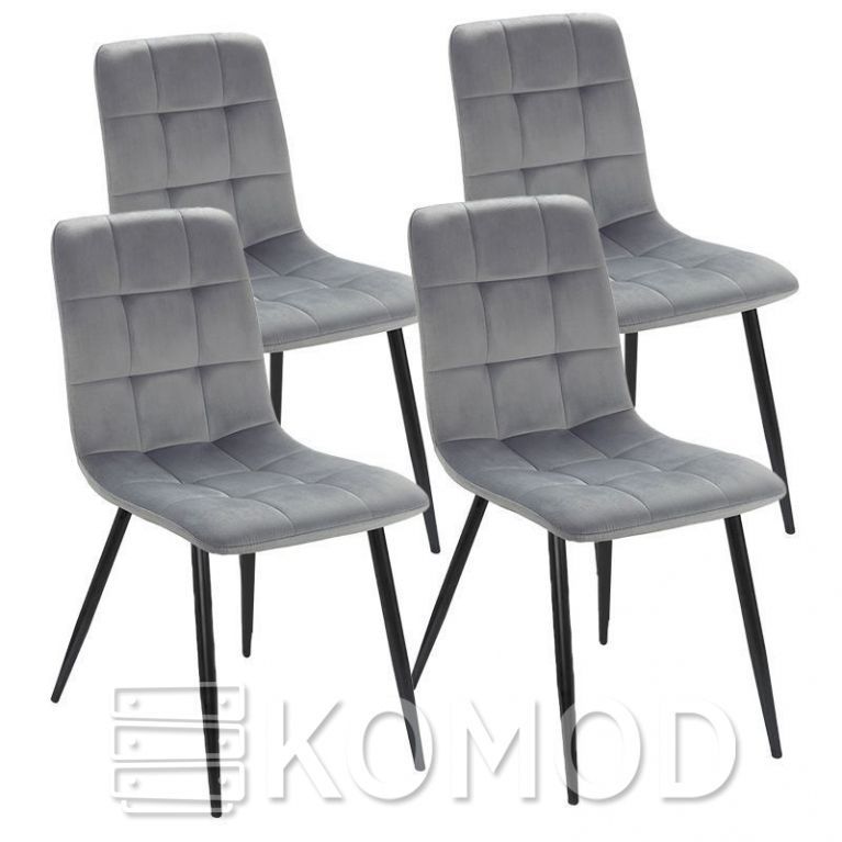 Комплект стільців 4 шт F-01 світлий сірий