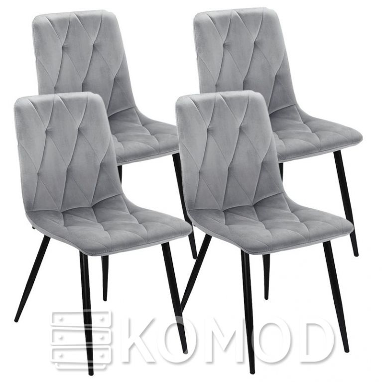 Комплект стульев 4 шт F-02 светло серый