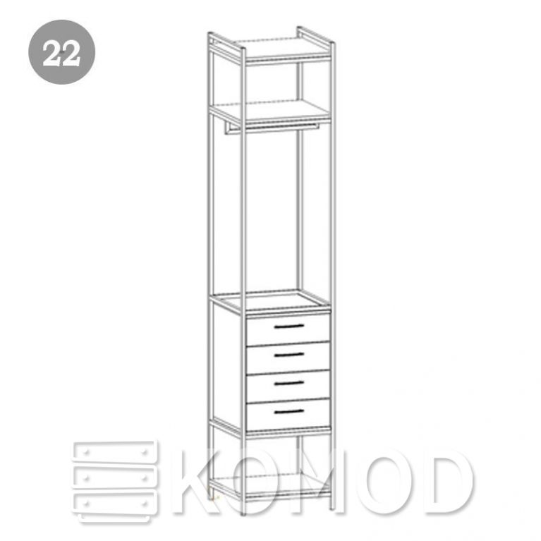 Модуль гардеробной Loft 22 М500 ШК (Ях4)